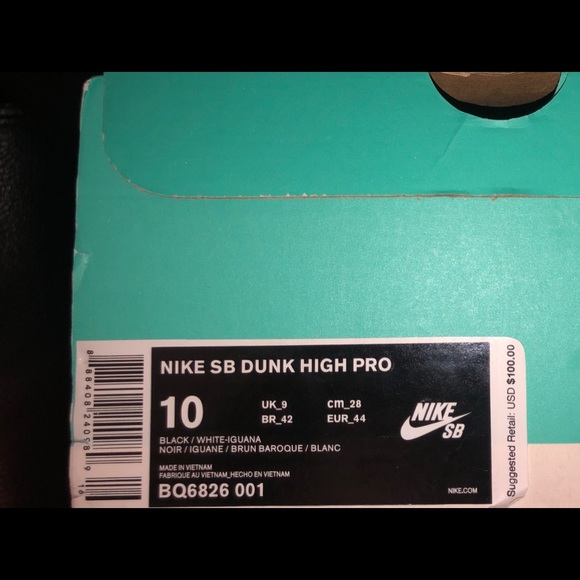 NIKE SB DUNK HIGH PRO MEN'S sz 10 - Picture 9 of 12